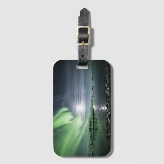 Nordlichter Norwegen Gepäckanhänger (Vorderseite Vertikal)