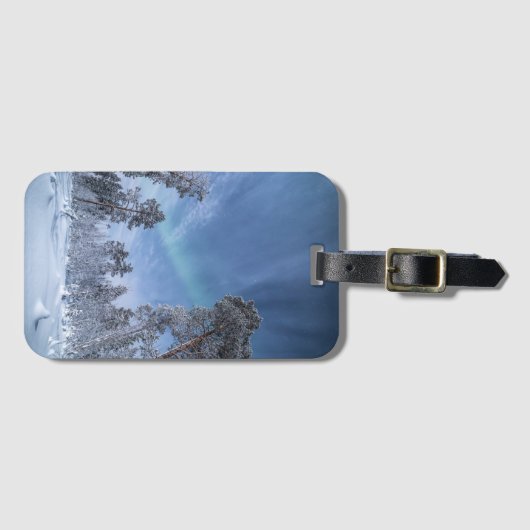 Nordlichter Norwegen Gepäckanhänger (Vorderseite (Horizontal))