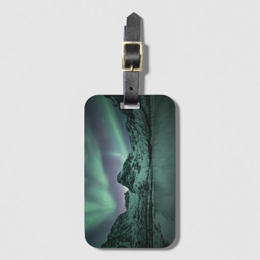 Nordlichter Norwegen Gepäckanhänger (Vorderseite Vertikal)