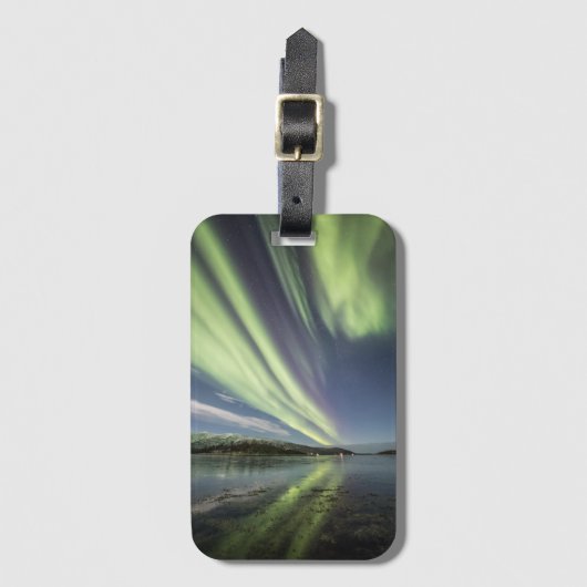 Nordlichter Norwegen Gepäckanhänger (Vorderseite Vertikal)