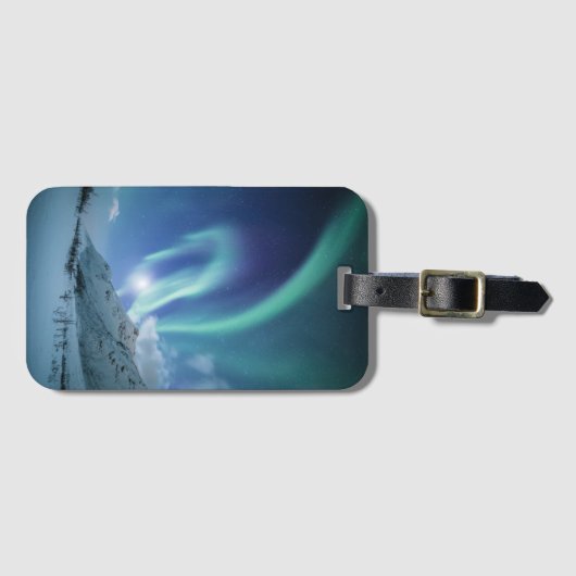 Nordlichter Norwegen Gepäckanhänger (Vorderseite (Horizontal))