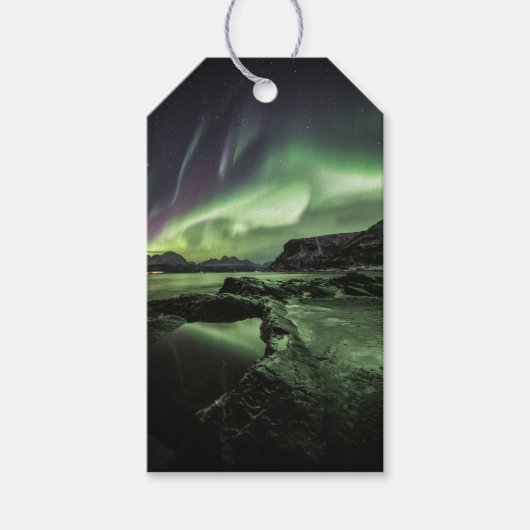 Nordlichter Norwegen Geschenkanhänger (Vorderseite)