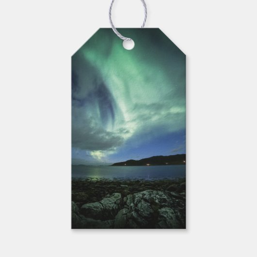 Nordlichter Norwegen Geschenkanhänger (Vorderseite)