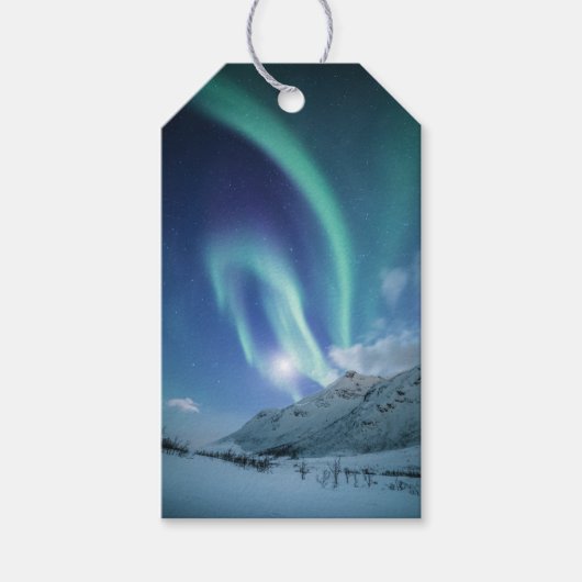 Nordlichter Norwegen Geschenkanhänger (Vorderseite)