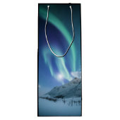 Nordlichter Norwegen Geschenktüte Für Weinflaschen (Rückseite)
