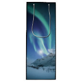 Nordlichter Norwegen Geschenktüte Für Weinflaschen (Vorderseite)