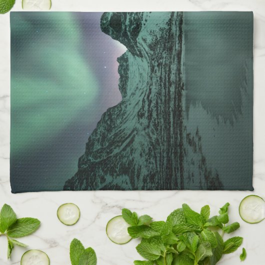 Nordlichter Norwegen Geschirrtuch (Gefaltet)