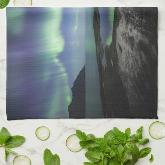 Nordlichter Norwegen Geschirrtuch (Gefaltet)