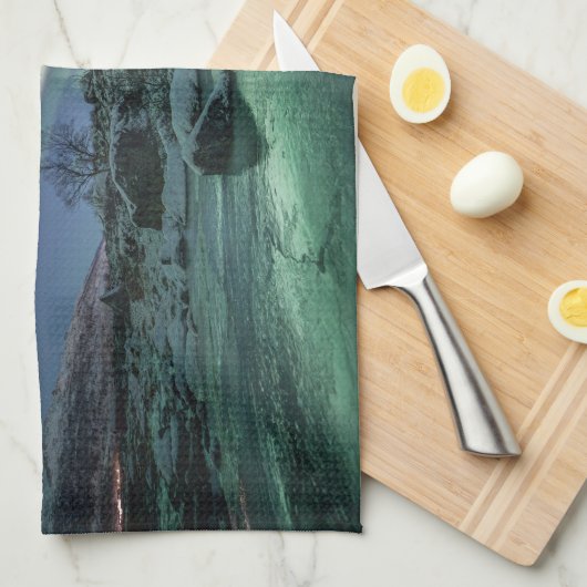 Nordlichter Norwegen Geschirrtuch (Viertel Falte)