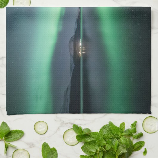 Nordlichter Norwegen Geschirrtuch (Gefaltet)