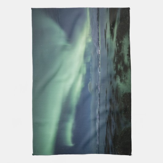 Nordlichter Norwegen Geschirrtuch (Vertikal)