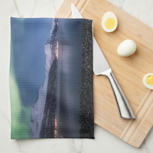 Nordlichter Norwegen Geschirrtuch (Viertel Falte)