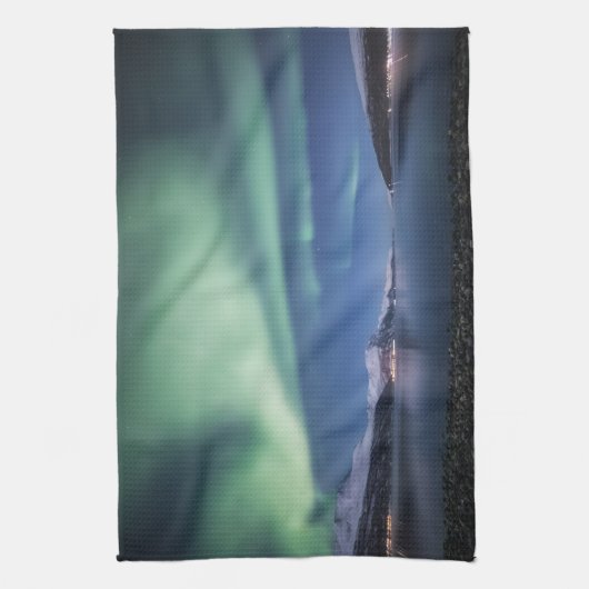 Nordlichter Norwegen Geschirrtuch (Vertikal)