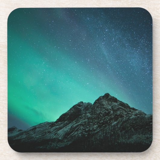 Nordlichter Norwegen Getränkeuntersetzer (Vorderseite)