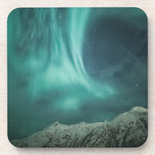 Nordlichter Norwegen Getränkeuntersetzer (Vorderseite)