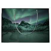 Nordlichter Norwegen Große Geschenktüte (Vorderseite)