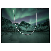 Nordlichter Norwegen Große Geschenktüte (Rückseite)