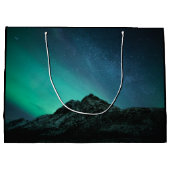 Nordlichter Norwegen Große Geschenktüte (Rückseite)