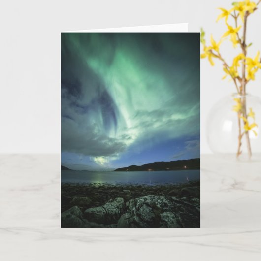 Nordlichter Norwegen Karte (Gelbe Blume)