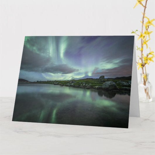 Nordlichter Norwegen Karte (Gelbe Blume)