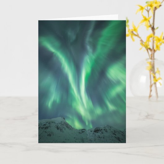 Nordlichter Norwegen Karte (Gelbe Blume)