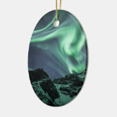 Nordlichter Norwegen Keramik Ornament (Links)