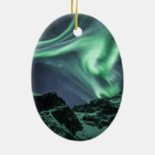 Nordlichter Norwegen Keramik Ornament (Hinten)