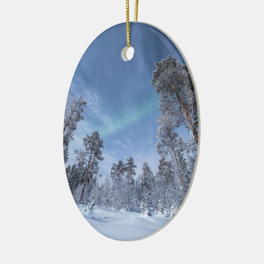 Nordlichter Norwegen Keramik Ornament (Links)