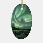 Nordlichter Norwegen Keramik Ornament (Rechts)