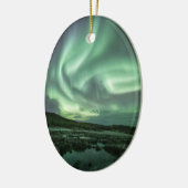 Nordlichter Norwegen Keramik Ornament (Links)