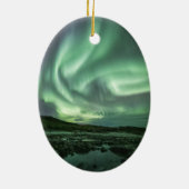 Nordlichter Norwegen Keramik Ornament (Hinten)