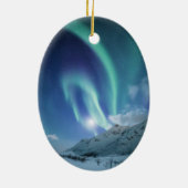 Nordlichter Norwegen Keramik Ornament (Hinten)