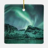 Nordlichter Norwegen Keramikornament (Rückseite)