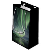 Nordlichter Norwegen Kleine Geschenktüte (Rückseite Schrägansicht)