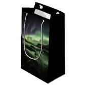 Nordlichter Norwegen Kleine Geschenktüte (Vorderseite Schrägansicht)