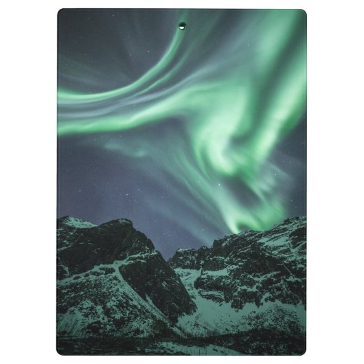 Nordlichter Norwegen Klemmbrett (Rückseite)