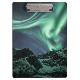 Nordlichter Norwegen Klemmbrett