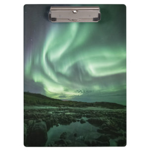 Nordlichter Norwegen Klemmbrett