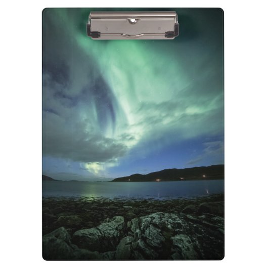 Nordlichter Norwegen Klemmbrett (Vorderseite)