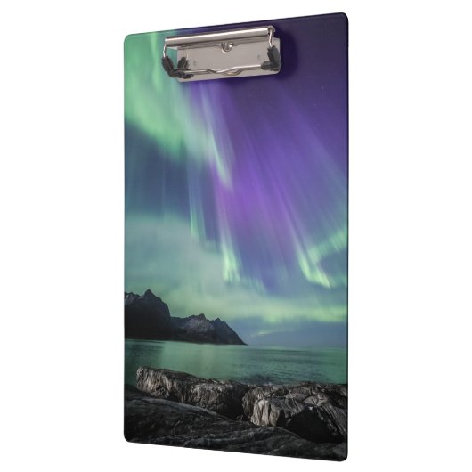 Nordlichter Norwegen Klemmbrett (Links)