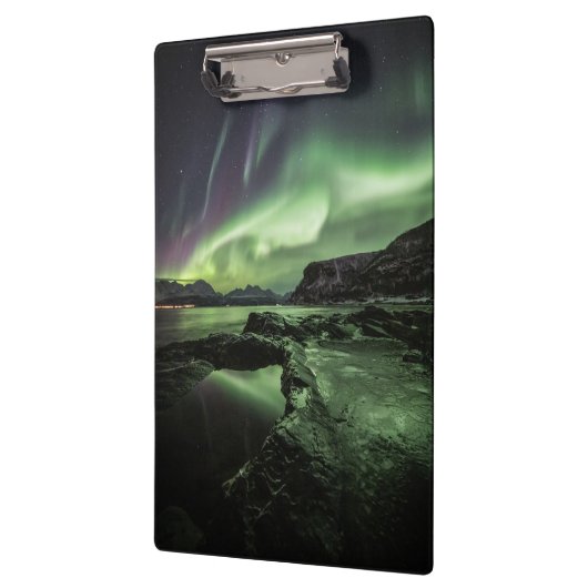 Nordlichter Norwegen Klemmbrett (Links)