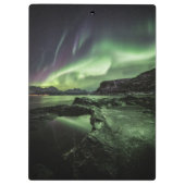 Nordlichter Norwegen Klemmbrett (Rückseite)