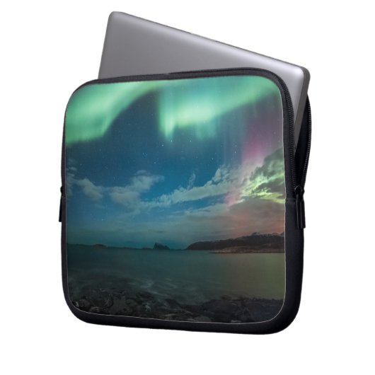 Nordlichter Norwegen Laptop-Sieb Laptopschutzhülle (Vorderseite Links)