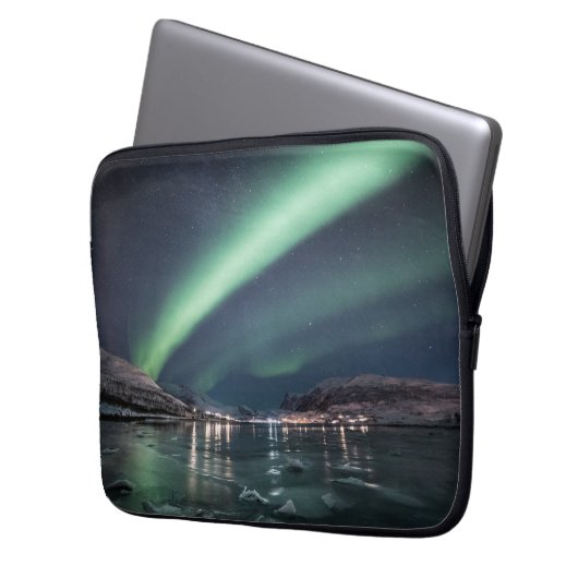 Nordlichter Norwegen Laptop-Sieb Laptopschutzhülle (Vorderseite Links)