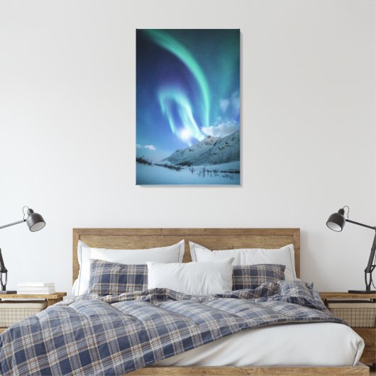 Nordlichter Norwegen Leinwanddruck (Insitu (Schlafzimmer))