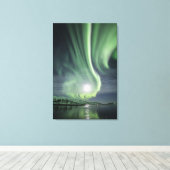 Nordlichter Norwegen Leinwanddruck (Insitu (Holzboden))