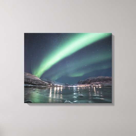 Nordlichter Norwegen Leinwanddruck (Vorderseite)