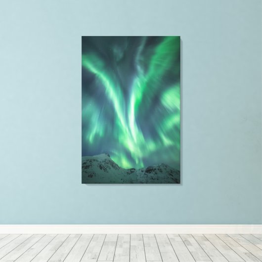 Nordlichter Norwegen Leinwanddruck (Insitu (Holzboden))