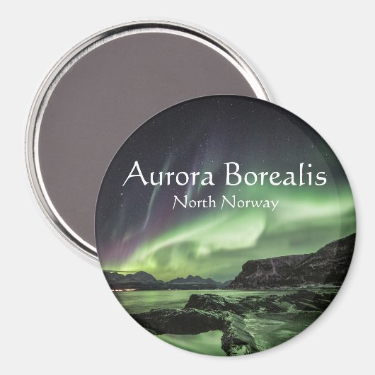 Nordlichter Norwegen Magnet (Vorderseite/Rückseite)