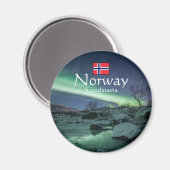 Nordlichter Norwegen Magnet (Vorderseite/Rückseite)